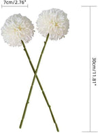 Silk Ball Chrysanthemum Colorful Artificial Flowers 12pcs Faux Pom pom Mums for Home Decor