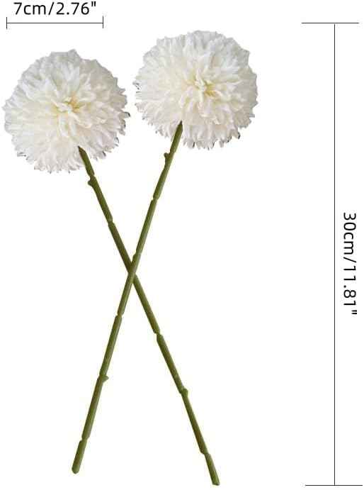 Silk Ball Chrysanthemum Colorful Artificial Flowers 12pcs Faux Pom pom Mums for Home Decor