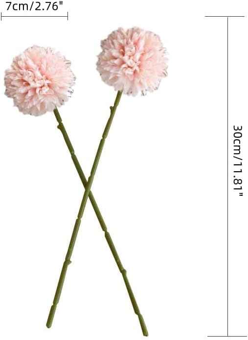 Silk Ball Chrysanthemum Champagne Artificial Flowers 10pcs Faux Pom pom Mums for Home Decor