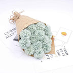Silk Ball Chrysanthemum Light Green Artificial Flowers 10pcs Faux Pom pom Mums for Home Decor